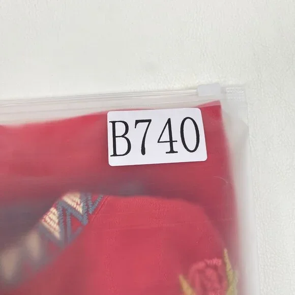 NWOT Johnny Was Biya Reverie Silk Floral Embroidered Red Shirt Blouse Size M - Picture 13 of 13